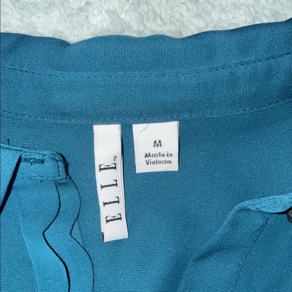 Elle Turquoise Ruffle Top - Picture 2 of 3